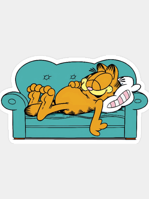 Garfield Nap Time Champion Sticker