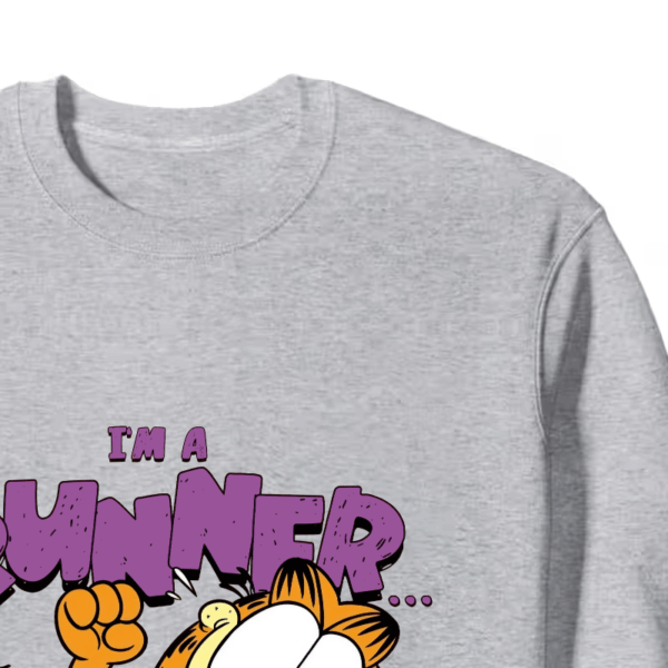Garfield Runner Mode Fit Fast Fierce Energy Crewneck Sweatshirt