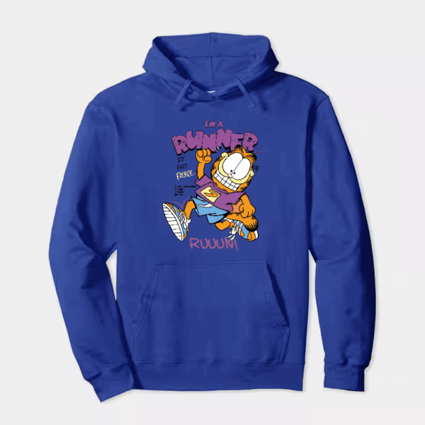 Garfield Runner Mode Fit Fast Fierce Energy Hoodie