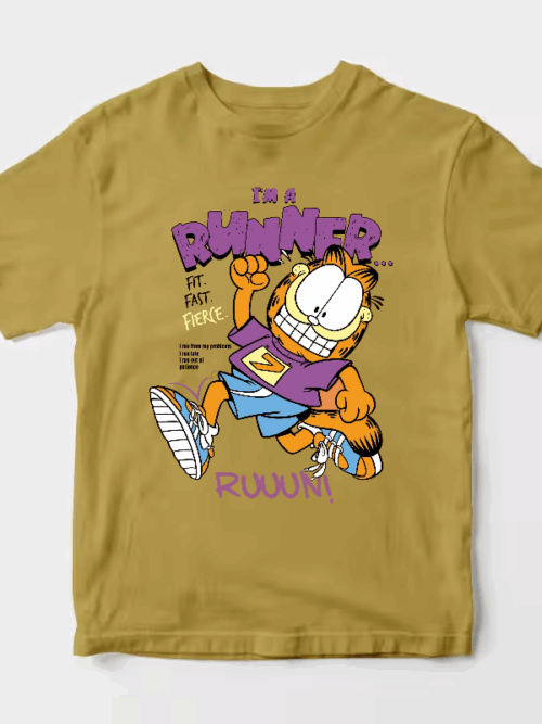 Garfield Runner Mode Fit Fast Fierce Energy Unisex T-Shirt