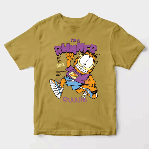 Garfield Runner Mode Fit Fast Fierce Energy Unisex T-Shirt