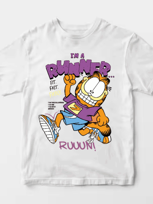 Garfield Runner Mode Fit Fast Fierce Energy Unisex T-Shirt