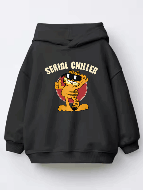 Garfield Serial Chiller Master of Relaxation Kids Hoodie