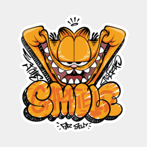 Garfield Smiling for Self Sticker