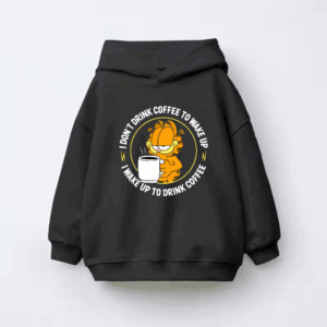 Garfield Wake Up to Drink Coffee Kids Hoodie