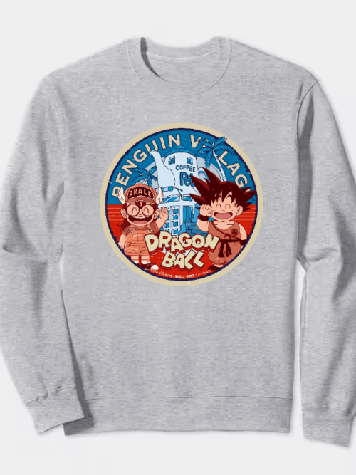 Goku & Arale Dragon Ball Meets Penguin Village Crewneck Sweatshirt