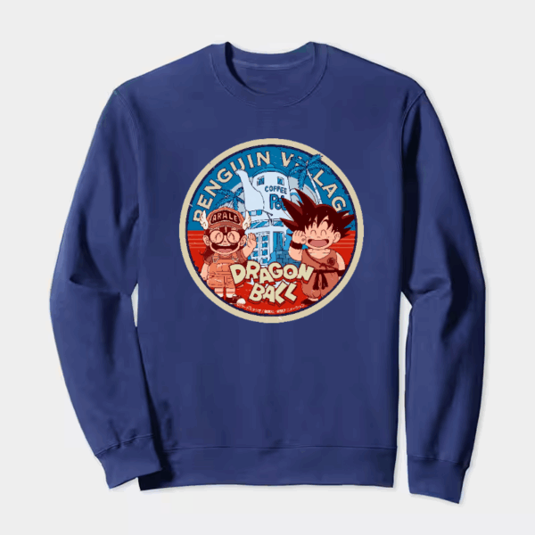 Goku & Arale Dragon Ball Meets Penguin Village Crewneck Sweatshirt