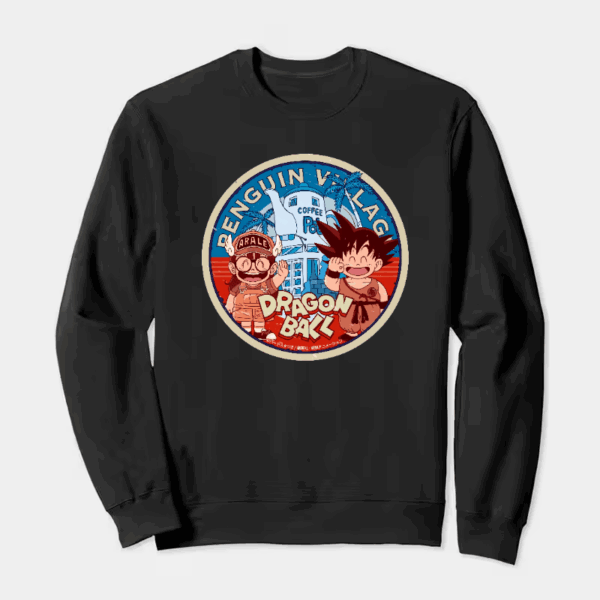 Goku & Arale Dragon Ball Meets Penguin Village Crewneck Sweatshirt