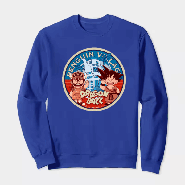 Goku & Arale Dragon Ball Meets Penguin Village Crewneck Sweatshirt