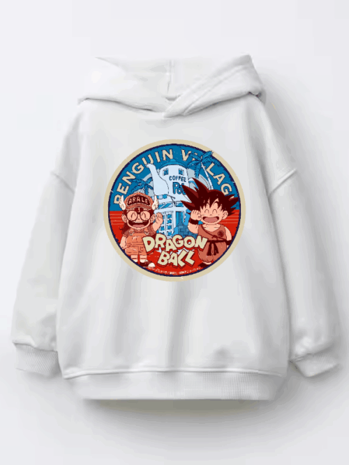 Goku & Arale Dragon Ball Meets Penguin Village Kids Hoodie