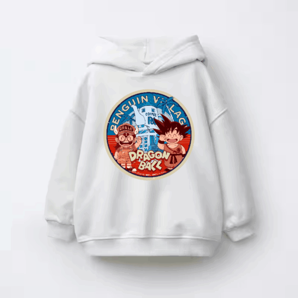Goku & Arale Dragon Ball Meets Penguin Village Kids Hoodie