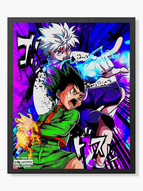 Gon and Killua Hunter x Hunter Dynamic Duo Anime Poster