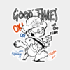 Good Times Pirate Captain Garfield Fun Sticker