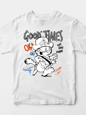 Good Times Pirate Captain Garfield Fun Unisex T-Shirt