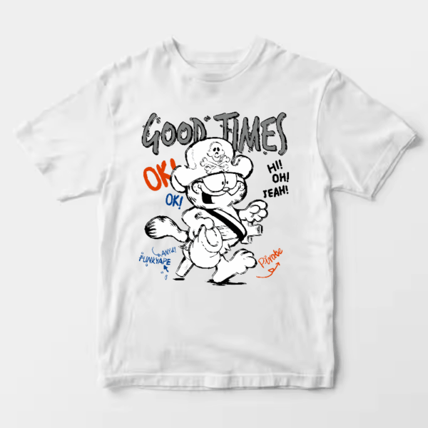Good Times Pirate Captain Garfield Fun Unisex T-Shirt