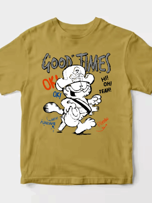 Good Times Pirate Captain Garfield Fun Unisex T-Shirt