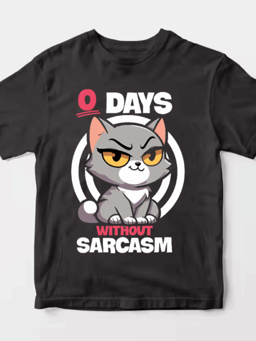 Grumpy Cat Mood Zero Days Without Sarcasm Unisex T-Shirt