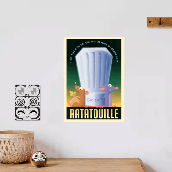Gusteau’s Hat Retro Remy Ratatouille Poster Poster