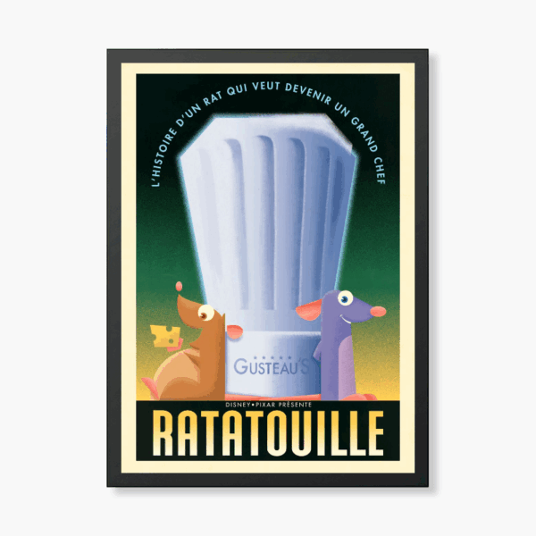 Gusteau’s Hat Retro Remy Ratatouille Poster Poster