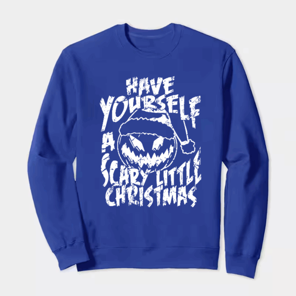 Have Yourself A Scary Little Christmas – Funny Horror Pumpkin Holiday Crewneck Sweatshirt