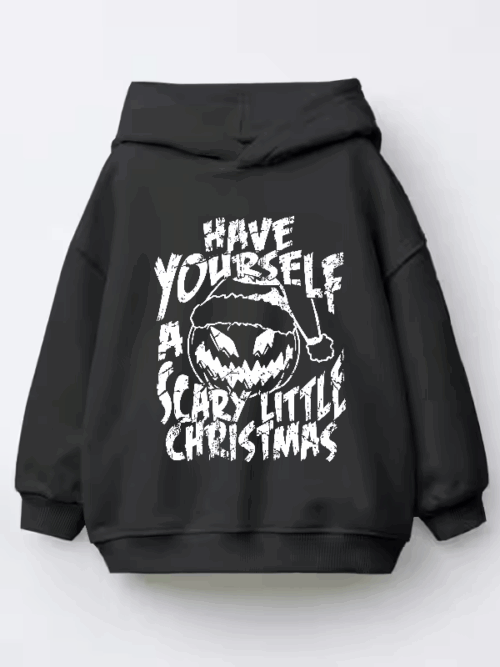 Have Yourself A Scary Little Christmas – Funny Horror Pumpkin Holiday Kids Hoodie