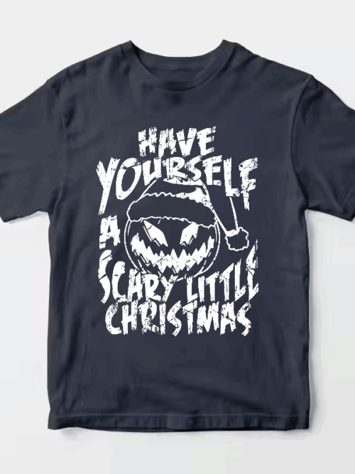 Men’s Have Yourself A Scary Little Christmas – Funny Horror Pumpkin Holiday Unisex T-Shirt