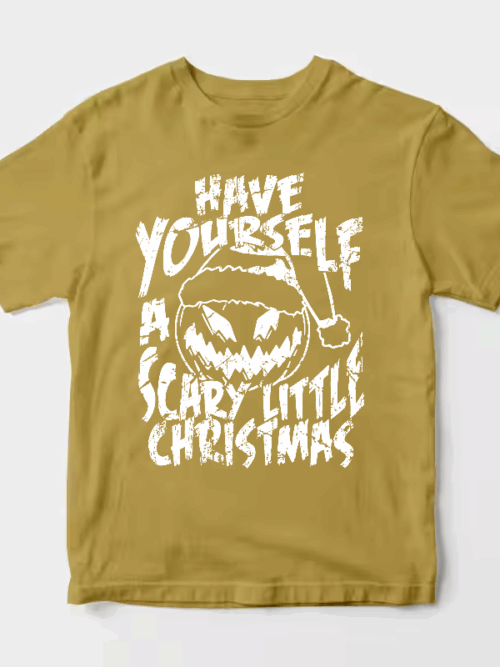 Men’s Have Yourself A Scary Little Christmas – Funny Horror Pumpkin Holiday Unisex T-Shirt