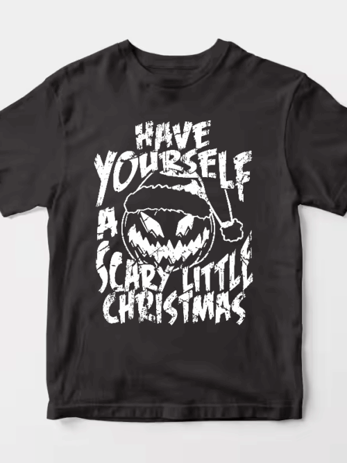 Men’s Have Yourself A Scary Little Christmas – Funny Horror Pumpkin Holiday Unisex T-Shirt
