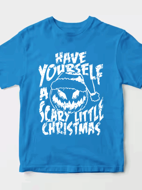 Men’s Have Yourself A Scary Little Christmas – Funny Horror Pumpkin Holiday Unisex T-Shirt