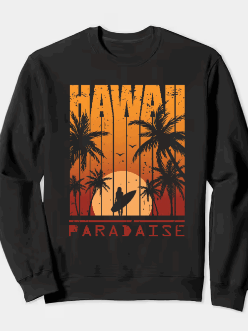 Hawaii Paradise Island Crewneck Sweatshirt