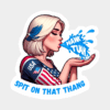 Hawk Tuah Spit On That Thang 2024 Bold Meme Sticker Sticker