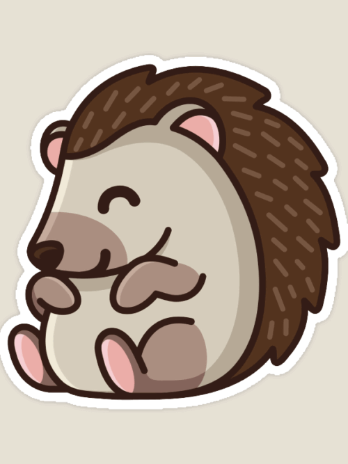 Hedgehog Forest Friend Cute Sticker