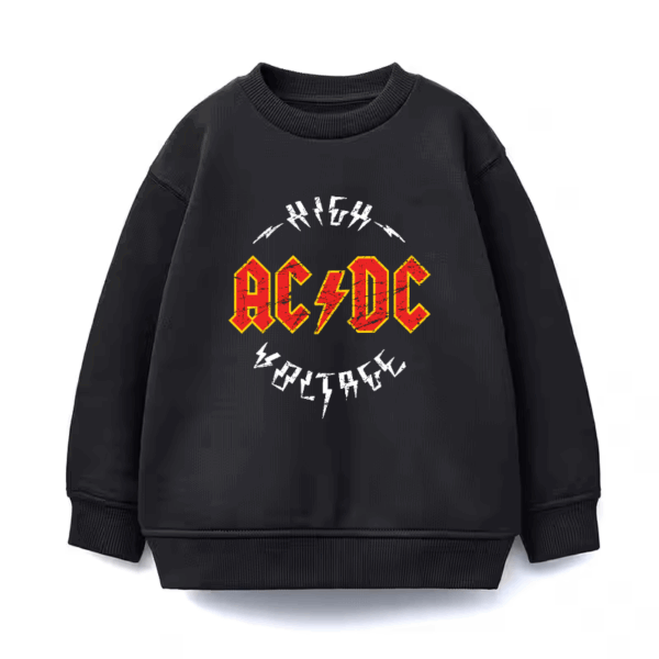 High Voltage ACDC Retro Hard Rock Energy Crewneck Sweatshirt