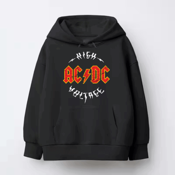 High Voltage ACDC Retro Hard Rock Energy Hoodie