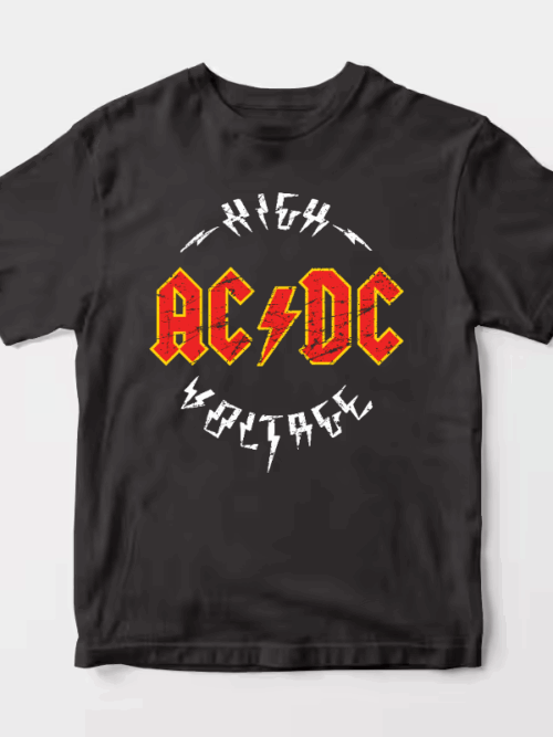 High Voltage ACDC Retro Hard Rock Energy Unisex T-Shirt