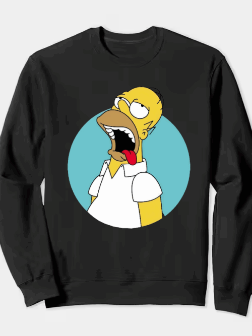Homer Simpson Classic Cartoon Crewneck Sweatshirt