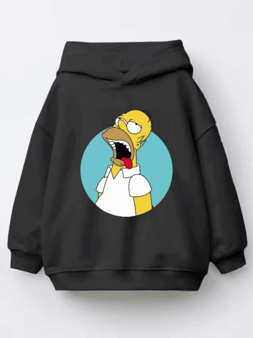 Homer Simpson Classic Cartoon Kids Hoodie