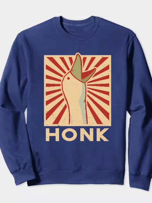 Honk Duck Funny Meme Crewneck Sweatshirt