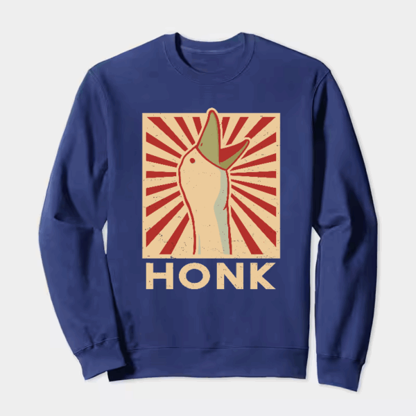 Honk Duck Funny Meme Crewneck Sweatshirt