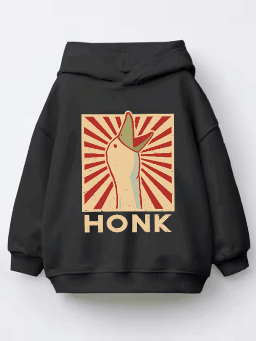 Honk Duck Funny Meme Kids Hoodie