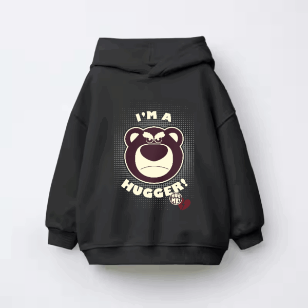 I Am Hugger Bear Cute Kids Hoodie
