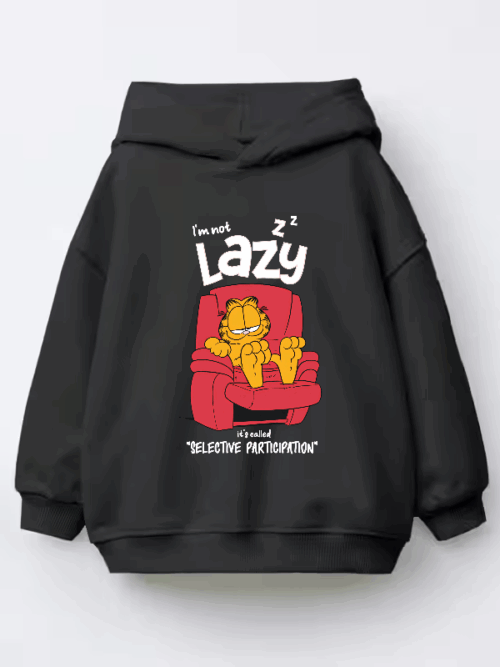 I am not lazy garfield Kids Hoodie