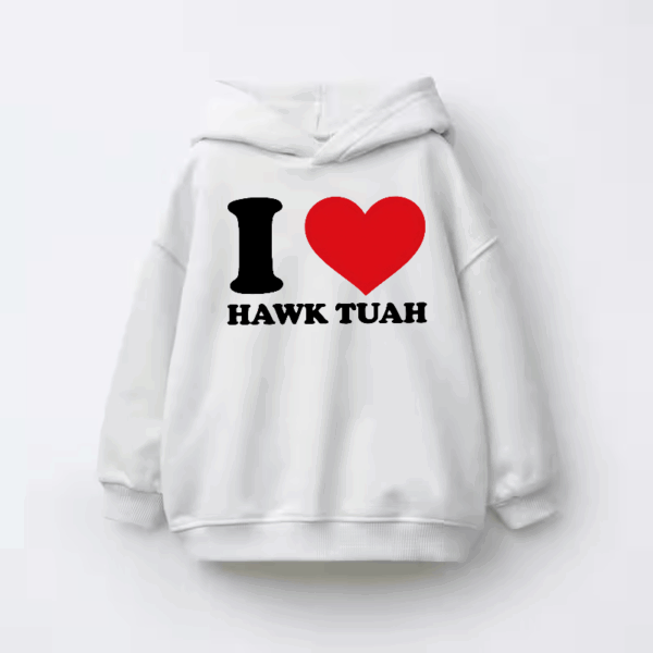 I Love Hawk Tuah Kids Hoodie