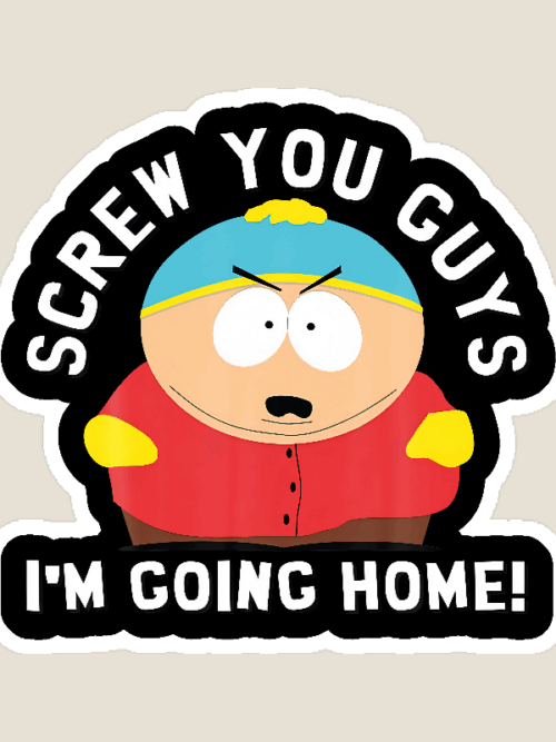 Iconic Exit Eric Cartman South Park Sticker