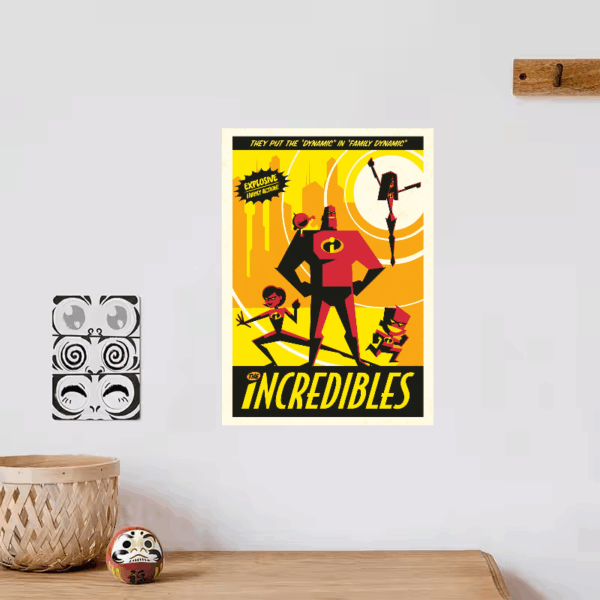 Incredibles Family Retro Power Pose Poster