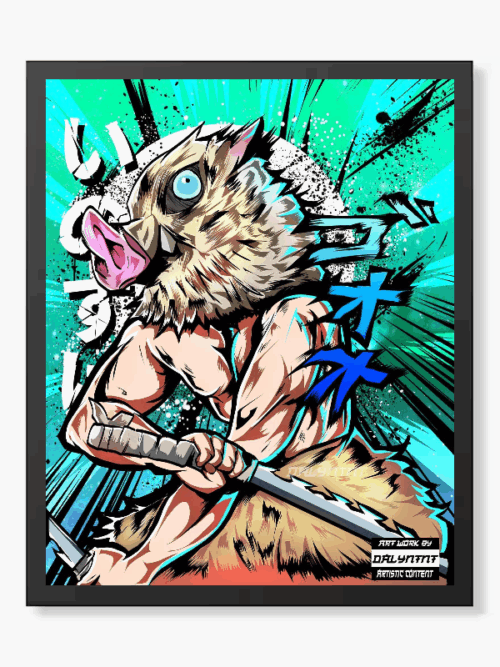 Inosuke Hashibira Rage Mode – Wild Beast Demon Slayer Poster