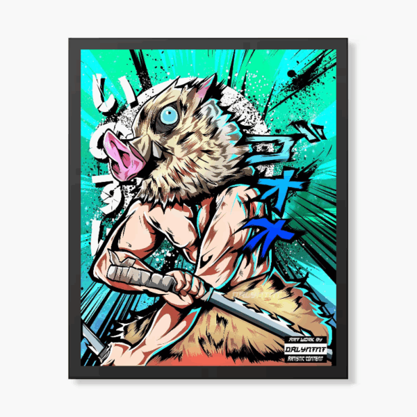 Inosuke Hashibira Rage Mode – Wild Beast Demon Slayer Poster