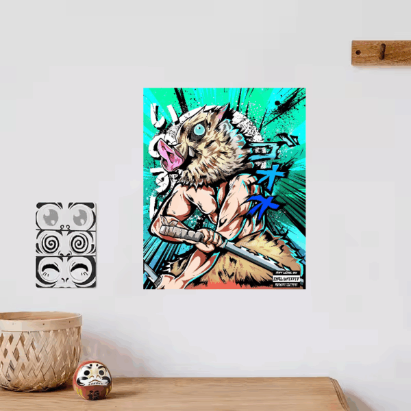 Inosuke Hashibira Rage Mode – Wild Beast Demon Slayer Poster