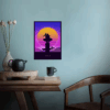 Itachi Uchiha Moonlight Shadow Retro Wave Poster