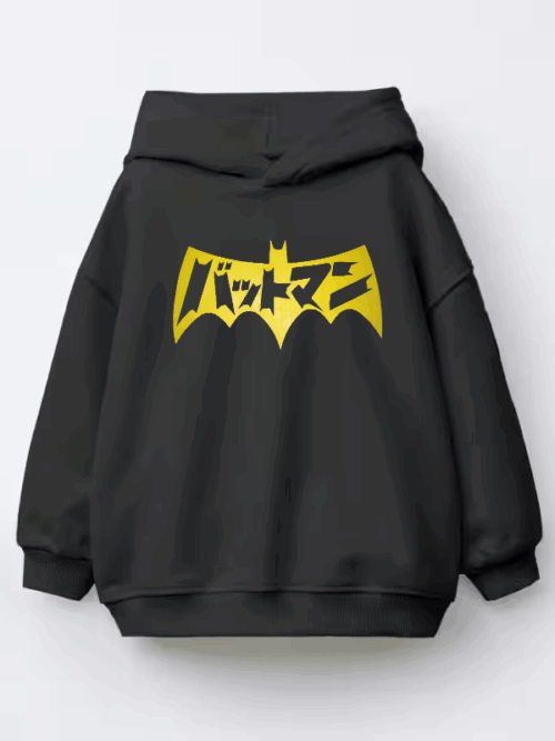 Japanese Batman Emblem Kids Hoodie